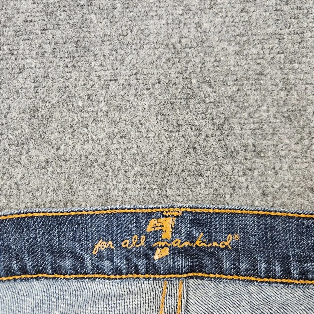 7 For All Mankind Roxy Bootcut Jeans Blue Wash Low Rise  P179080U-080U